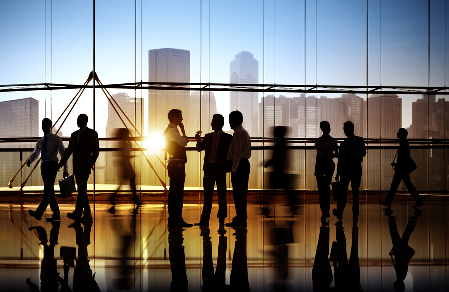 Empresarios en las oficinas del campus empresarial 22@ de Barcelona
