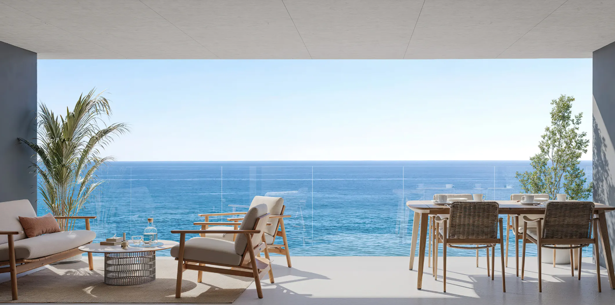Piso con terraza en Barcelona con vistas al mar